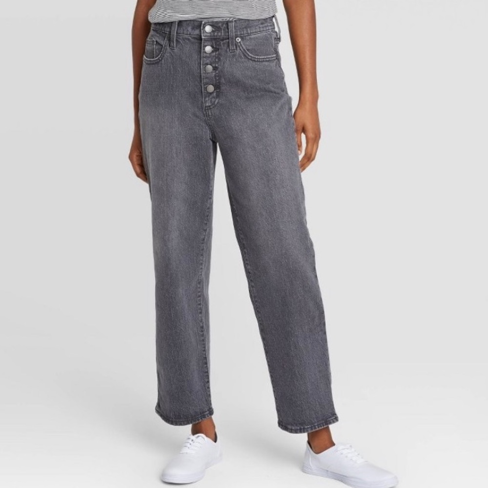 Vintage Straight-Leg Cropped Jeans